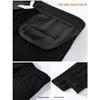 Women's Black High-Waisted Fleece-Lined Slim-Fit Suit Pants for Autumn/Winter - Casual Straight-Leg Formal Wear