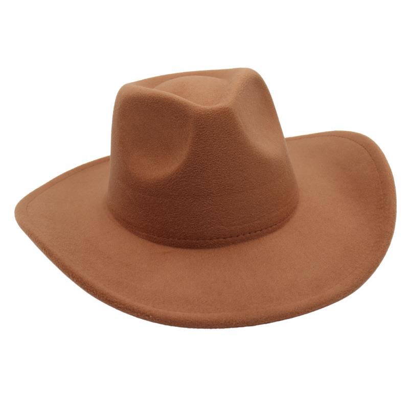 Ins-Stil Zylinder mit breiter Krempe, einfarbiger Jazzhut, Filzhüte für Herren und Damen, schlichte Wollhüte, altmodische Fedora-Hüte