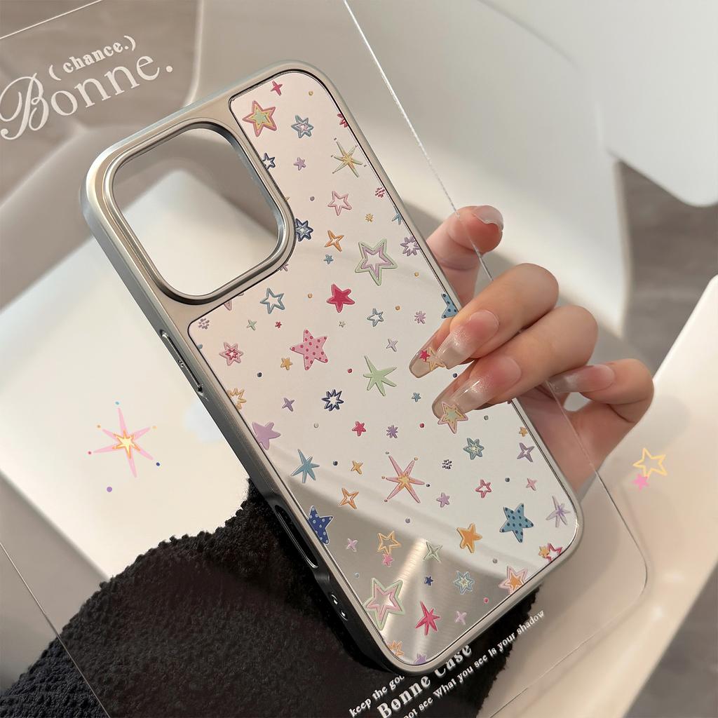 Capa para Celular Dopamine Star para 16 para Apple 15promax para IPhone17 Espelho 13 Galvanizado 15 Doce Legal Rígida