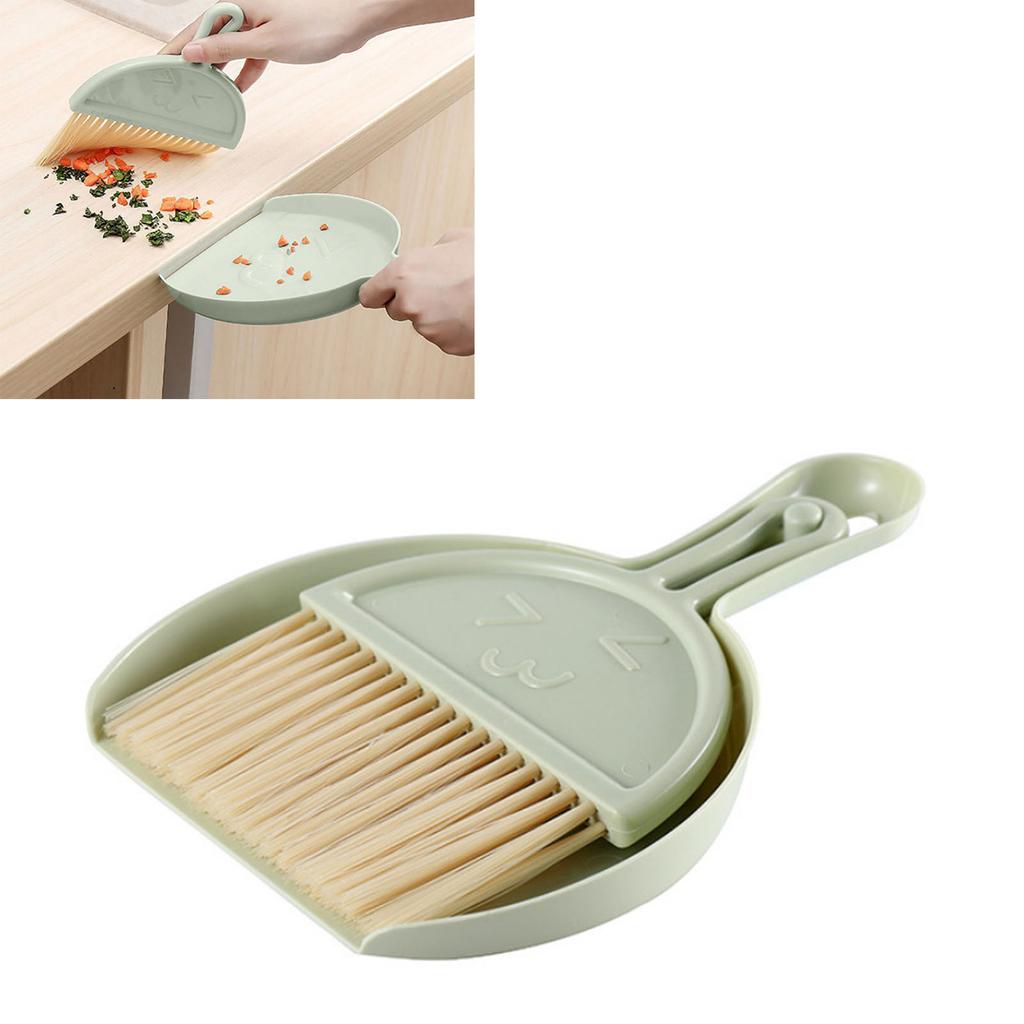 Mini Broom Dustpan Set Smile Face Plastic Handheld Efficient Cleaning Portable Tiny Brush Dustpan