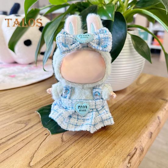 

Комплект одежды для кукол, розовая юбка на подтяжках, платье с бантом, милый ароматный наряд из двух частей для кукольного домика, аксессуары для кукол 17 см