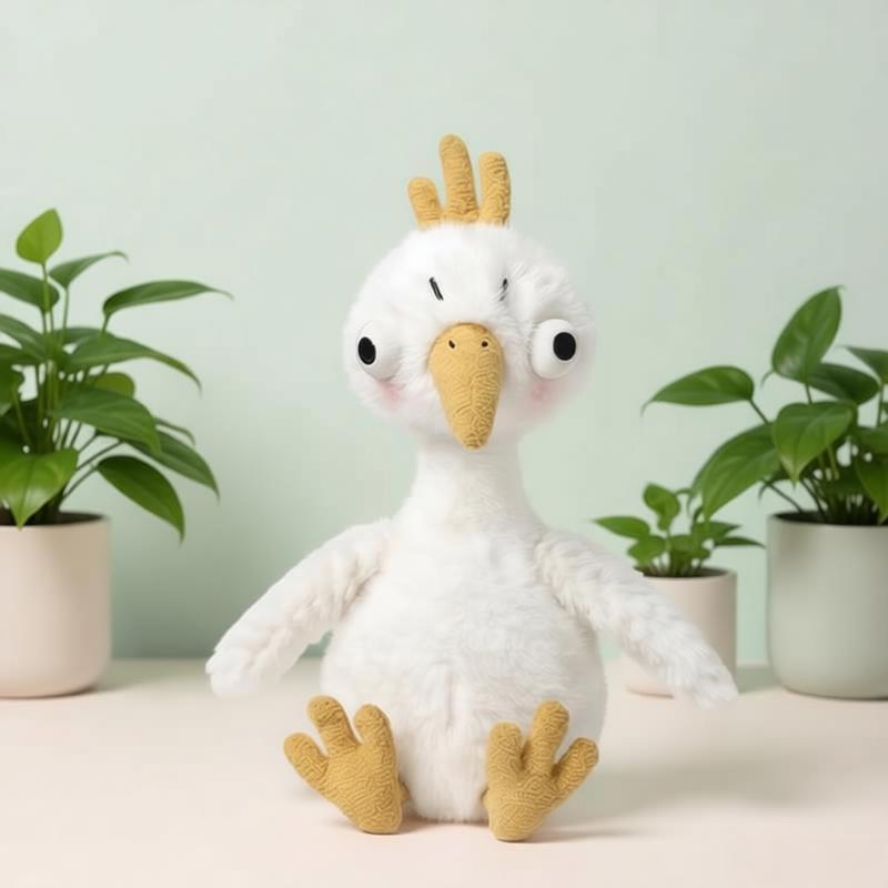 28Cm Lifelike Silly Goose Plush Toy Fluffy Poultry Stuffed Animal Soft Doll Funny Sleep Comfort Birthday Gift Kid Boy Girl Decor