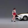 1/64 Girl Figure Resin Figures Character Miniature People Model Sand Table Layout Decoration Micro