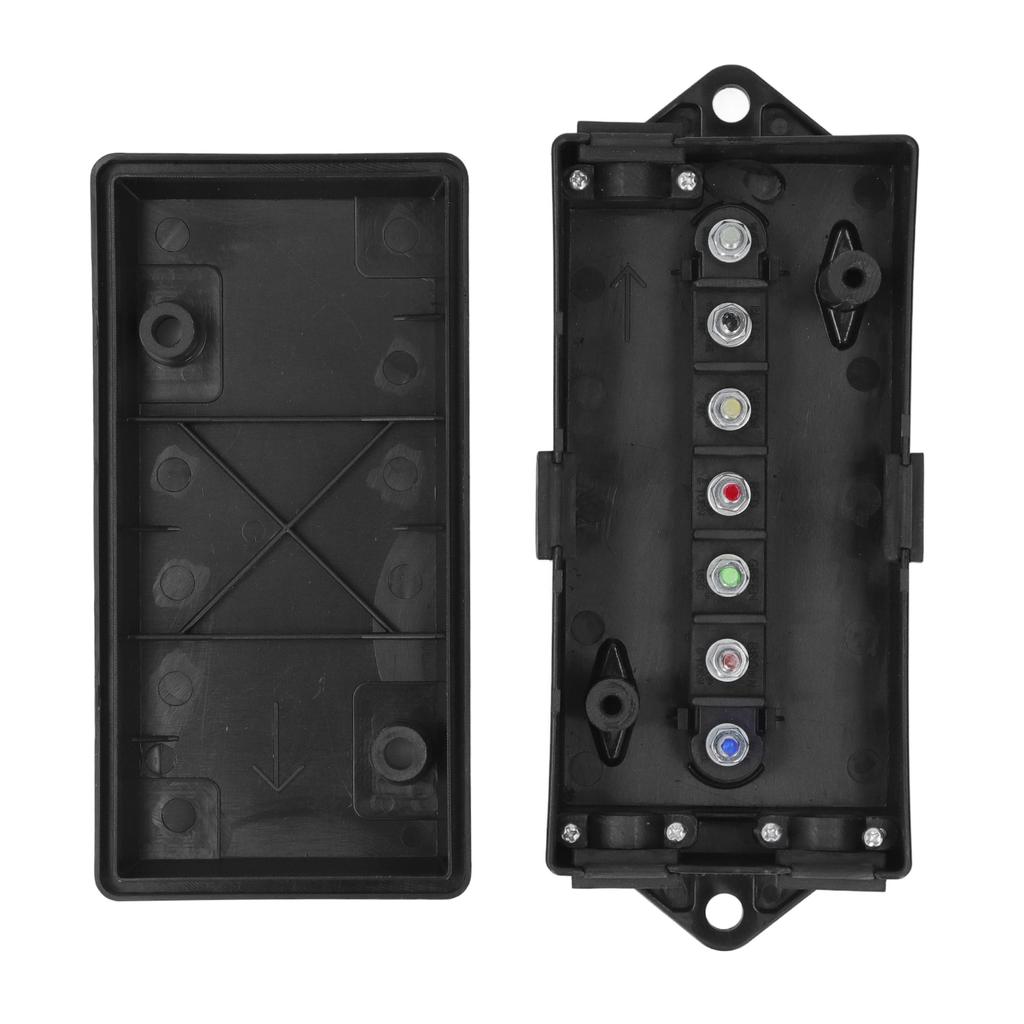 Trailer Junction Box 7 Way ABS Terminal Connector Waterproof Distribution Block for Power Trailer Connector Box Car Junction Box