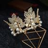 Baroque Bridal Tiara Crown Pearl Rhinestone Round Princess Crown Wedding Accessories Jewelry