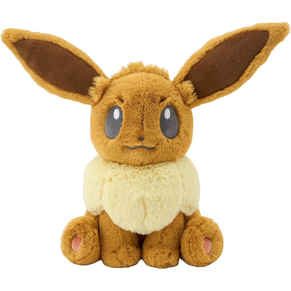 Pokemon Center Original Fluffy Eevee Plush Toy Soft Stuffed Animal 30cm