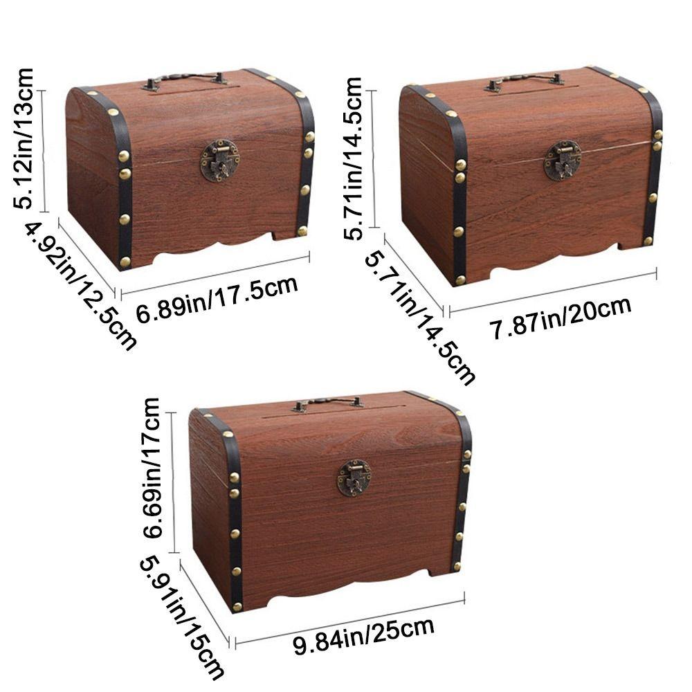 Decorative Jewelry Saving Pirate Organizer Handmade Money Lock Boxes  Children Gifts