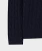 BROOKS BROTHERS [Heritage] Wool Cashmere Cable Sweater (Navy) (Bbwrmhg411)
