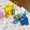 Cute Summer Beach Keychain with Mini Clog Swimmer Pendant Perfect Beach Vacation Souvenir Gift