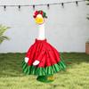Porch Goose Outfits Summer Outdoor Decoration Watermelon Dress Fits 23" Cement Statue for