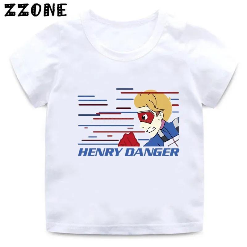 Henry Danger Kreslená Dětská Trička Pro Malé Kluky Ležérní Vtipné Tričko Dětské Letní Streetwear Vrchní Díly