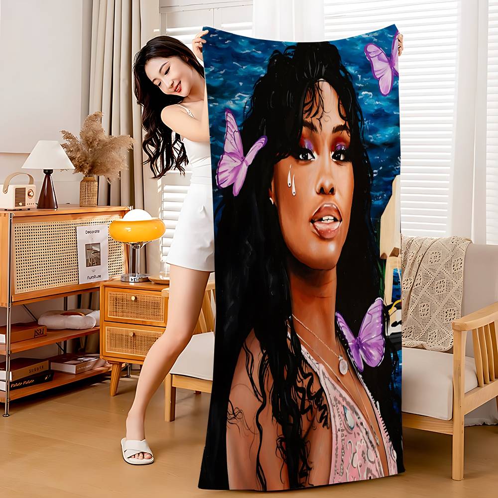 New Music Album SZA Sos Microfiber Blanket Quick Drying Beach Towels Oversized Printing Super Absorbent Pool Towel Blanket