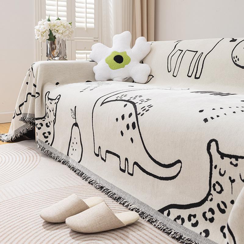 Cartoon Chenille Sofa Cover Towel High-Grade Four Seasons Universal Sofa Cushion Cover All-Inclusive Universal Blanket Full Covered