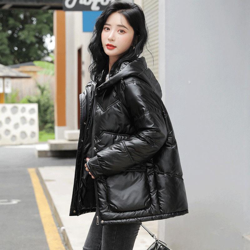 Padded Jacket Female Tide Ins Winter New Glossy Short Jacket Thickened Loose Cotton-padded Clothes Foreign-style Cotton-padded Clothes