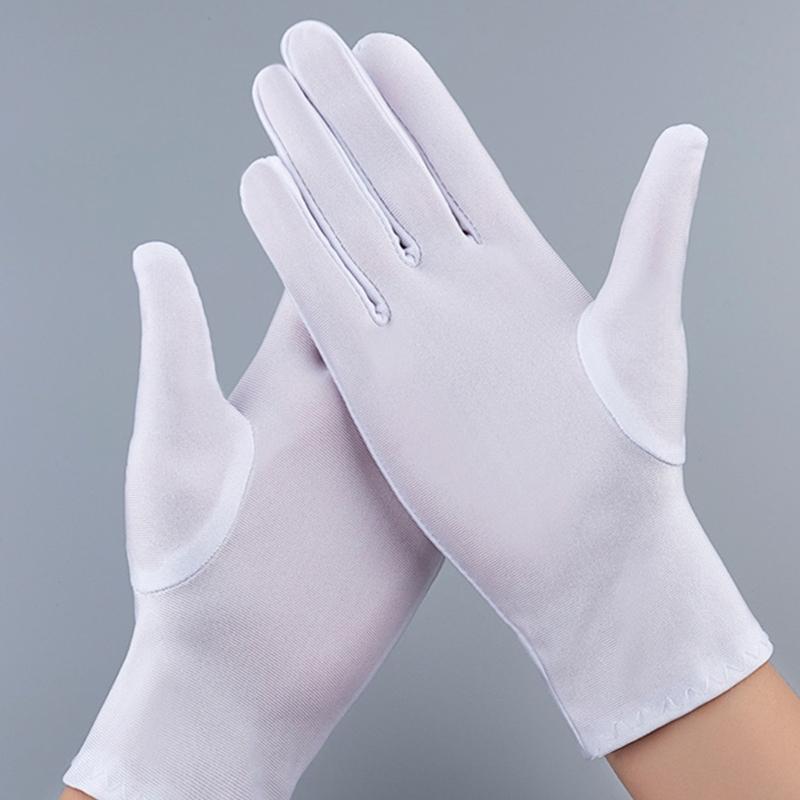 1 Paar Luxuriöse Ausstellhandschuhe Weiche Bequeme Fäustlinge Kratzfeste Handschuhe für Schmuckvitrinen