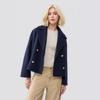 Autumn Women's Clothing European and American Style Ladies Fashionable Simple Versatile Double-breasted Short Coat