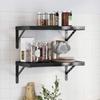 VidaXL Wall Shelves 2 Pcs 50x30x3 Cm Black Stainless Steel, Floating Shelf, Wall Display Shelf, Panel 30294