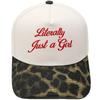Literally Just a Girl Embroidery Color Matching Truck Driver Hat Fun Shade Daddy Hat
