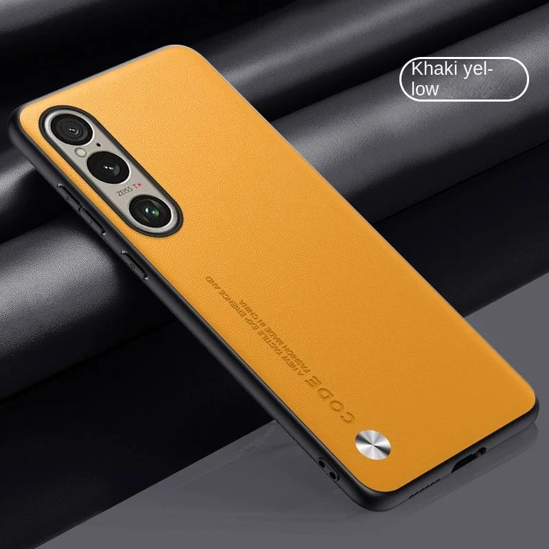 Carbon Fiber Plain Leder Telefon Fällen Für Sony Xperia 10 VI 5 V 1 IV Matte Silikon Weiche Stoßstange Abdeckung Für sony Xperia 1 VI 10 V 5 IV
