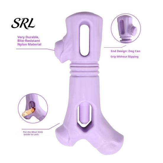 Dog Enrichment Toys for Boredom Treat Stick Holder, Prevents Choking, Rubber Chew Toy, Safe TPR Branch Shape, Teeth Cleaning Toy Small And Medium Dogs