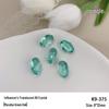 K9 Ice Olive Green & Sea Blue Gem Nail Decorations - Pointed Tip Diamonds