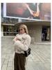 Women's Winter Fox Fur Coat - Short, Fluffy, Large Lapel Design