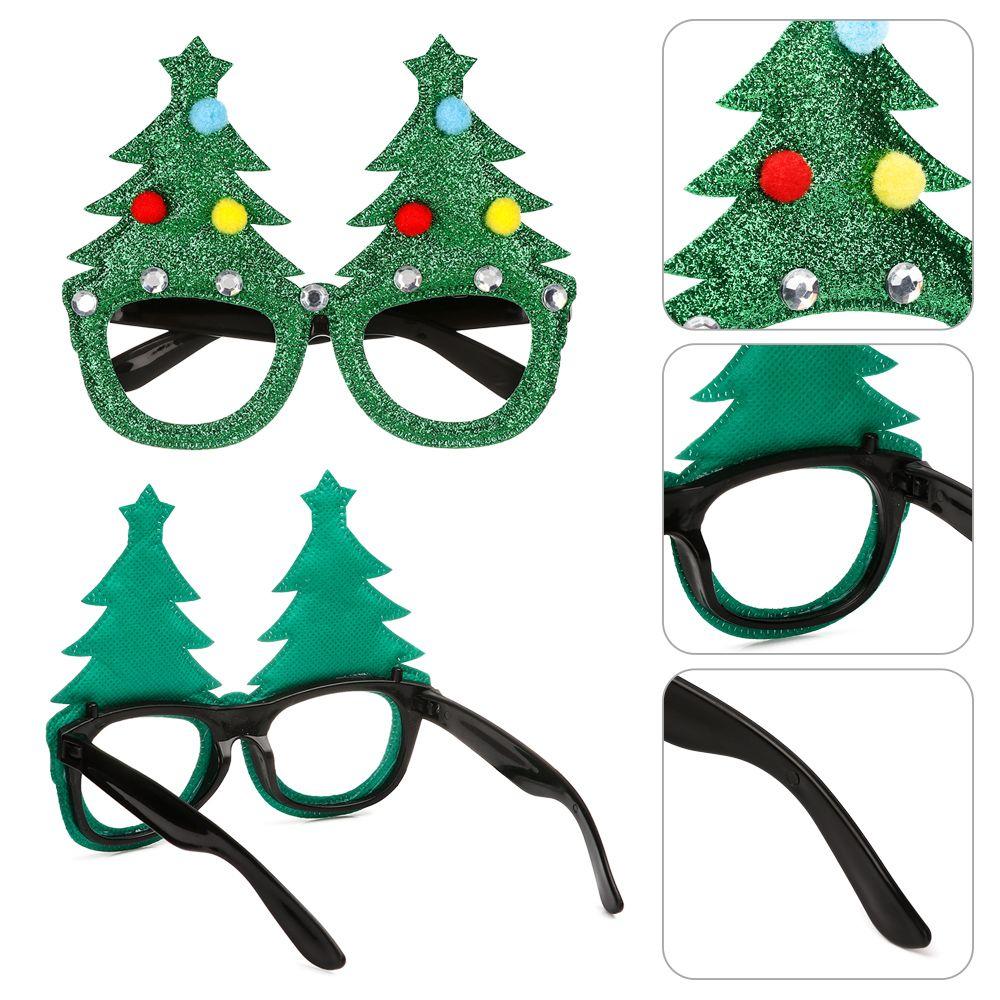 Christmas Decorations New Year Photo Prop Santa Claus Glasses Elk Christmas Glasses Frame Xmas Tree