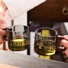 Mini Heat-resistant Glass Cup Walnut Handle Coffee Mug Espresso Cup Breakfast Milk Cup Office