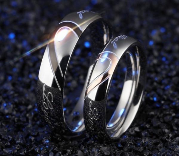 

Кольца для пары из титановой стали Мужское и женское кольцо на годовщину свадьбы Women-7
