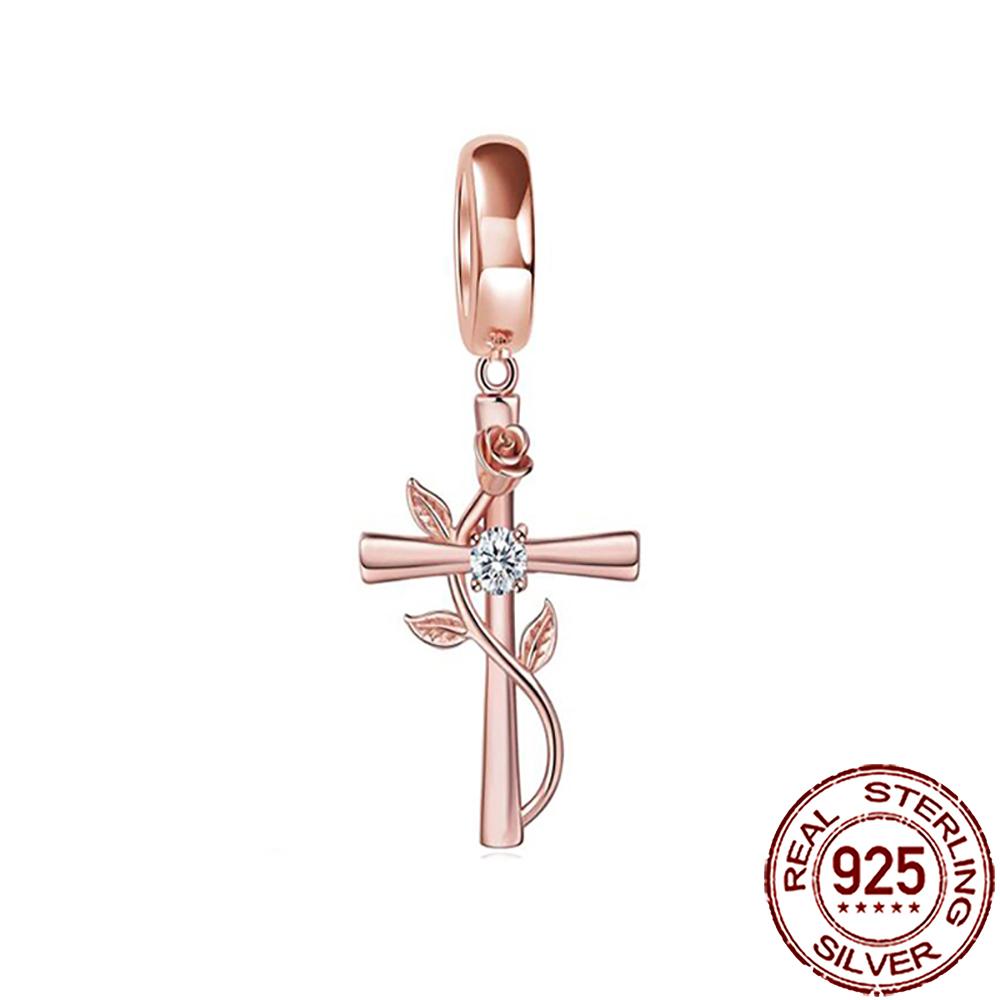 New Charms Copper Dream Catcher Cross Clover Angle Wing Heart Beads Fit Origina Bracelet Necklace Diy Jewelry