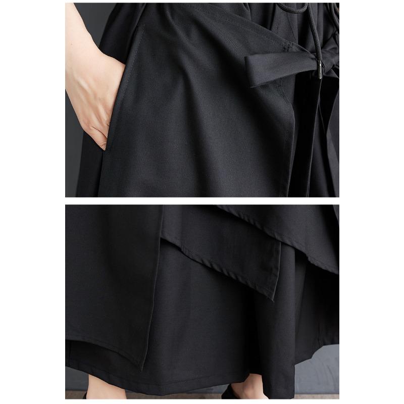 Dimanaf Spring Plus Size Women Wide Leg Pants High Waist Basic Pants Elastic Loose Casual Trousers Black Pants