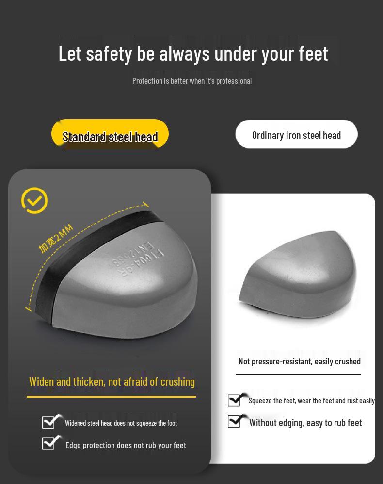 Men's Ultra-light Steel Toe Safety Shoes: Anti-smash, Anti-puncture, Soft Sole Work Shoes