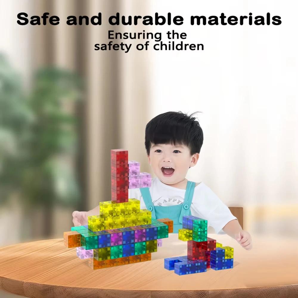 DIY Magnetic Cube Children's Toys Magnetic Modeling Building Toys for Toddlers Preschool Learning Sensory STEM Montessori Toys