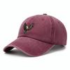 Washed Cotton Winged Eagle Print Baseball Cap Visor Faded Baseball Hats Outdoor Leisure Adjustable Sunscreen Hats