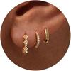 Luxury-Style New Earring Set - Copper Electroplated with Fine Set Zirconia - Fashionable Women's Round Earrings - Exquisite Ear Hooks