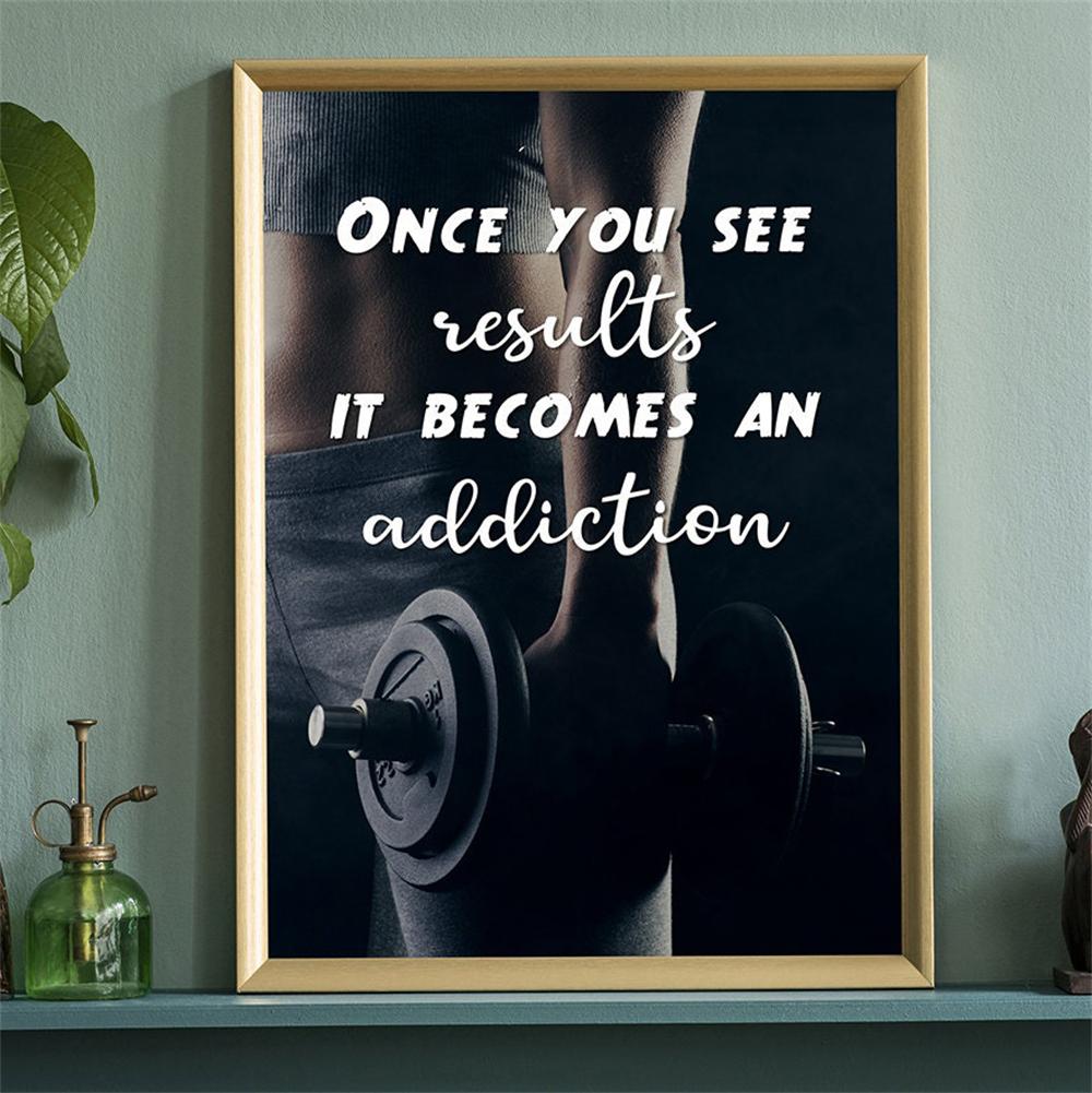 Arte de Pared para Gimnasio Póster de Gimnasio Cita Motivacional Gimnasio en Casa Citas Motivacionales de Fitness Láminas Decoración de Pared Moderna para Sala de Gimnasio