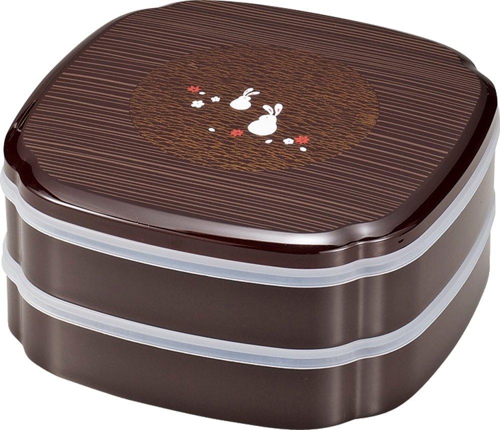 

Masakazu Jubako Box with Mokko Hors and Wood Grain Rabbit Design d oeuvres Stickers,