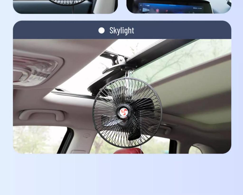 24V/12V High-Airflow Electric Fan for Trucks, Cars, Forklifts & Excavators