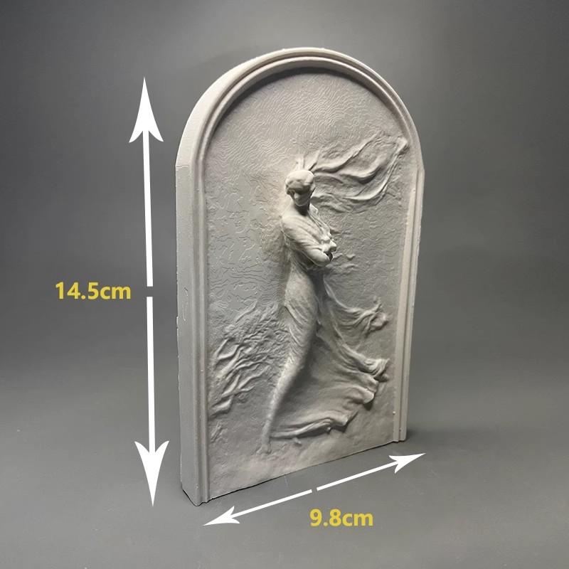 

Vintage Roman Relief Aromatherapy Gypsum Desktop Small Decoration, Birthday Gift, Senior Small Group, Graduation Gift світло-сірого кольору