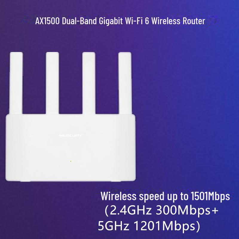 Mercury AX1500 Dual Band Wi-Fi 6 Gigabit Router A15G - Game Ready, IPV6 Compatible
