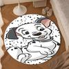 1PC Dalmatian Paws Collar Round Rug for Livingroom,Bedroom, Palyroom, Chair Rug, Area Rug, Circle Carpet, Large Size Fan Christmas Gift