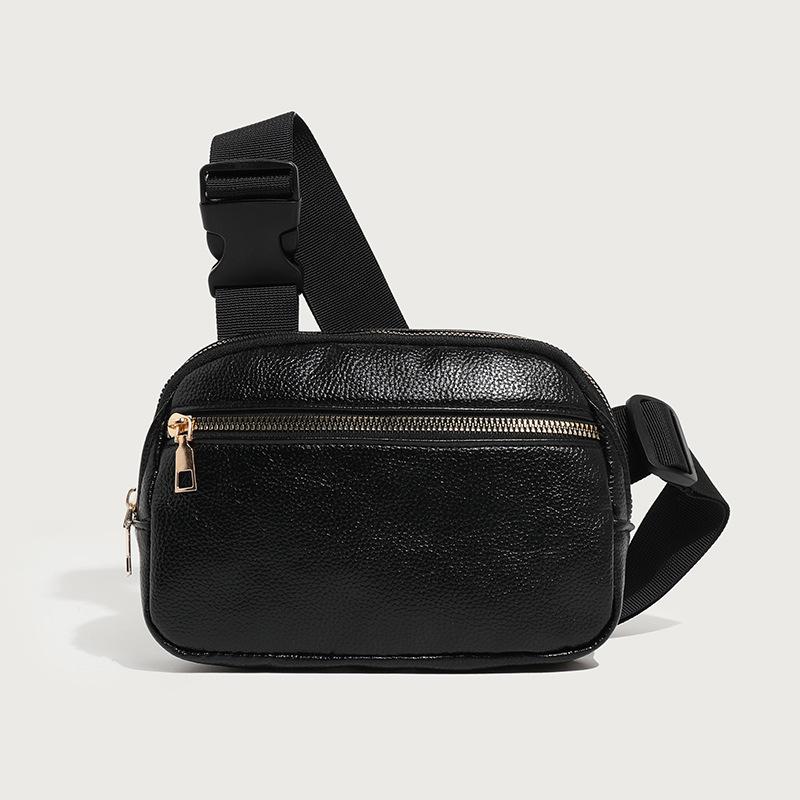 New adjustable belt trendy cool handsome fanny pack solid color versatile women's backpack diagonal span fanny pack