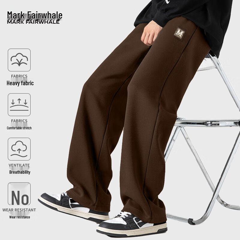 Mark Huafei Men s Retro Wide-Leg Trousers 4XL