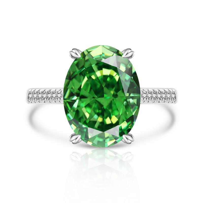 2026 Flash Pigeon Egg Papalacha Ring Luxury High Carbon Diamond Ice Flower Cut Ring Female