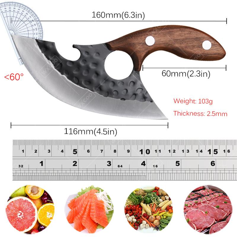 2 PCS Stainless Steel Chef Knife Set High Quality Hand-forged Boning and Utility Knives Meat Vegetable Fruit Cutter Tools