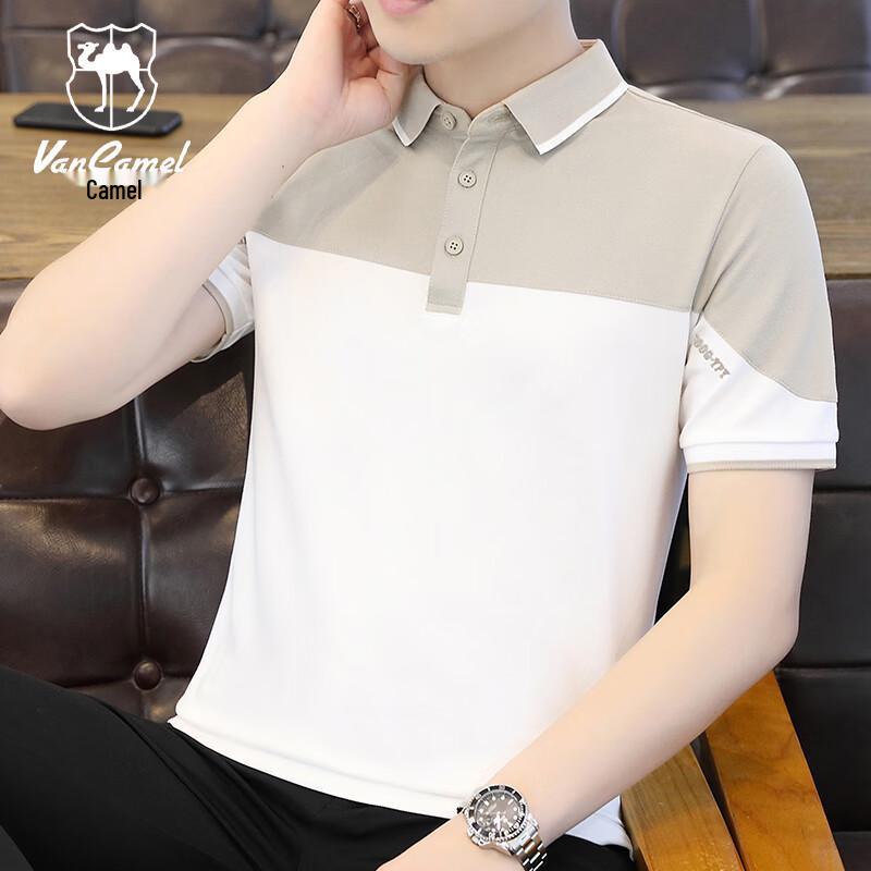 Мужская летняя рубашка-поло в стиле business casual VANCAMEL 4XL