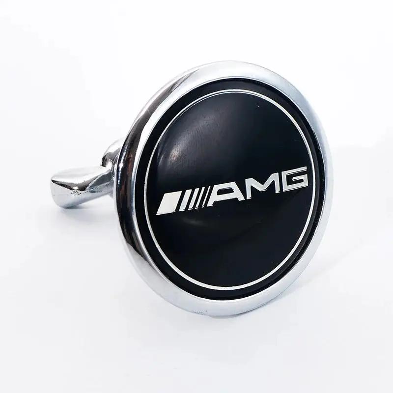 EOV2  45mm Car Front Emblem Badge Modified Bonnet Chrome Hood Cover for Mercedes Benz AMG W203 W204 C E S Class W210 W211 W220