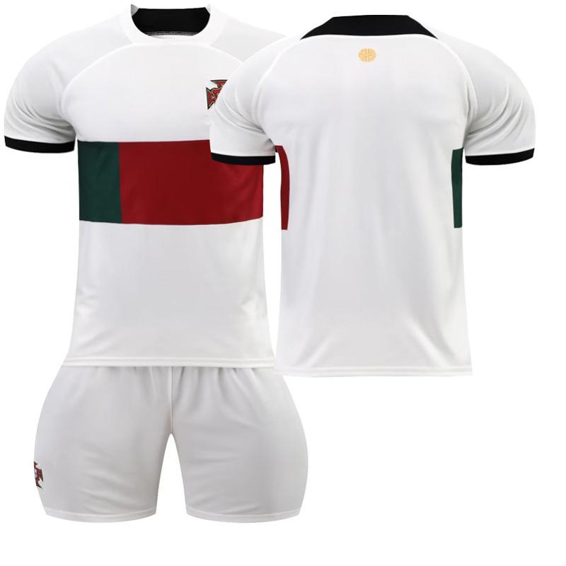 2223 Portugal away No. 7 Ronaldo football jersey set Men s World Cup national team jersey Ronaldo children 16#