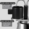 Mini 100ml Moka Pot Double Tube Coffee Pot Stainless Steel Italian Coffee Maker Espresso Utensils Kettle Electric Stove Heating