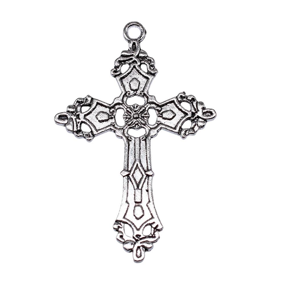 Hollow Cross Charms Multi Color Alloy Pendants For Gothic Christian Jewelry Accessories